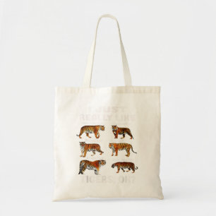 Tote Bag J'Aime Vraiment Les Tigres OK Zoo Animal Kids Tige