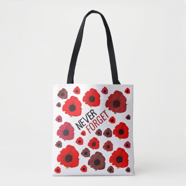 Tote Bag Jamais Oublié, Fleur De Pavot (Devant)