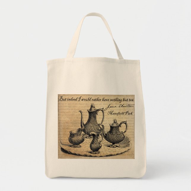 Tote Bag Jane Austen : Rien mais thé (Devant)