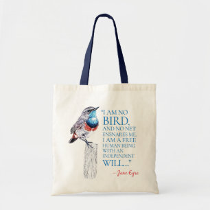 Tote Bag Jane Eyre - Je Ne Suis Pas Un Oiseau - Oiseau Bleu