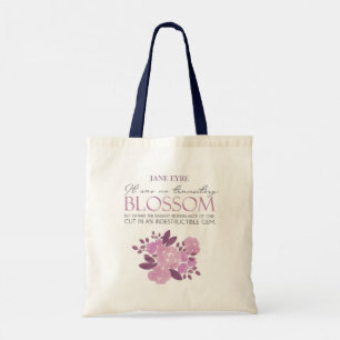 Tote Bag Jane Eyre - Pas de fleurs transitaires - Roses ros
