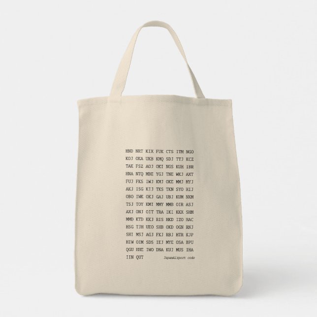 Tote Bag Japan Airport Code (IATA) (Dos)