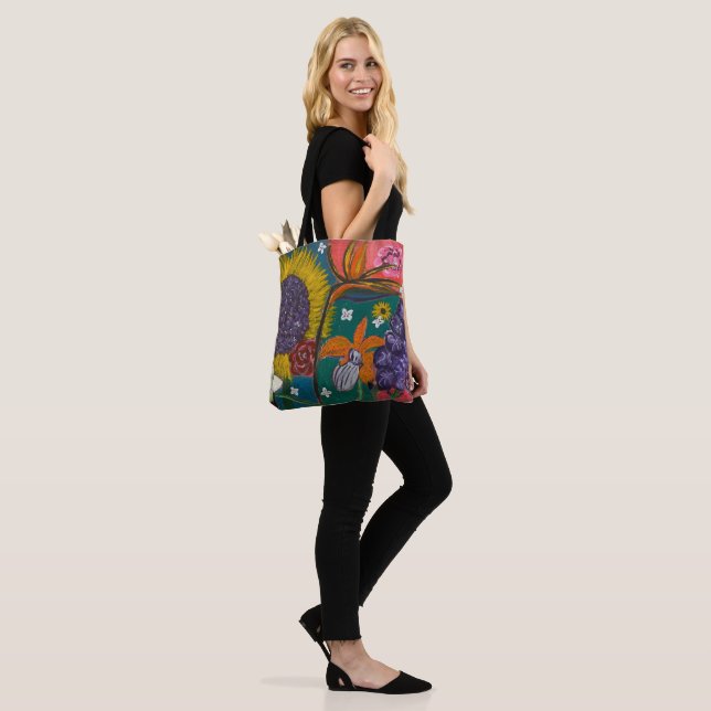 Tote Bag Jardin Abstrait (Sur le modèle)