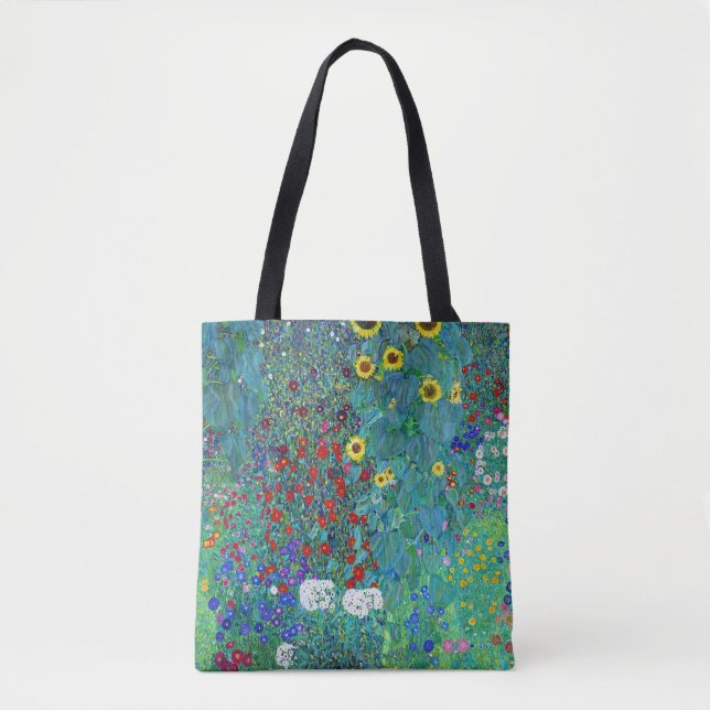 Tote Bag Jardin agricole avec tournesols, Gustav Klimt (Devant)