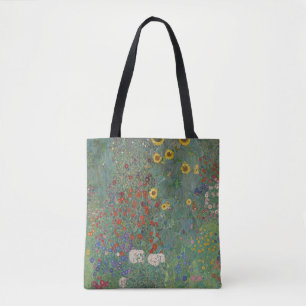 Tote Bag Jardin agricole Tournesols par Gustav Klimt Peintu