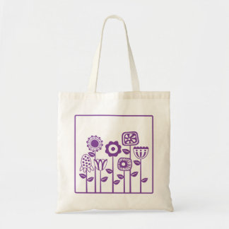 Tote Bag Jardin aux fleurs violettes