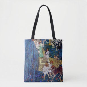 Tote Bag Jardin avec chien et chat, Jessie Willcox Smith