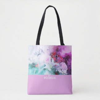 Tote Bag Jardin botanique coloré Monogramme