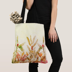 Tote Bag Jardin Botanique Floral Tropical Motif Artistique