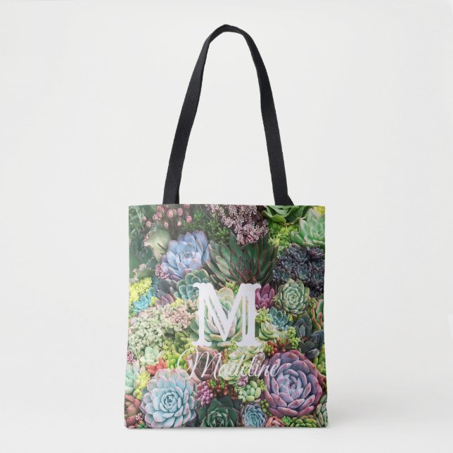Tote Bag Jardin coloré Succulent (Devant)
