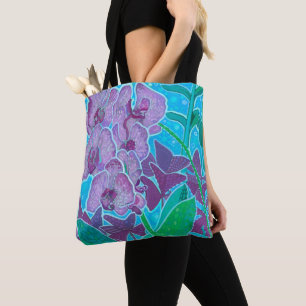 Tote Bag Jardin de fenêtre Fleurs d'orchidées Floral Art Bo
