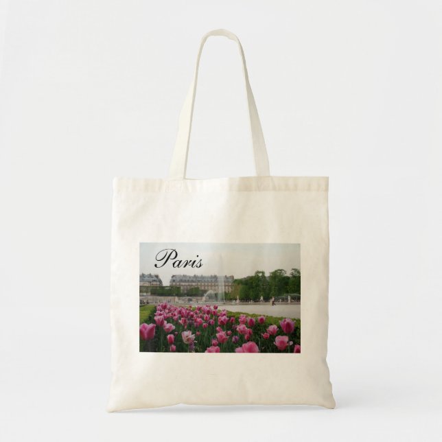 Tote Bag Jardin des Tuileries en fleurs (Devant)