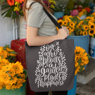 Tote Bag Jardin Devis Doodles Lettrés