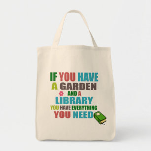 Tote Bag Jardin et bibliothèque sont tout ce dont vous avez