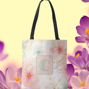 Tote Bag Jardin floral d'aquarelle printanière