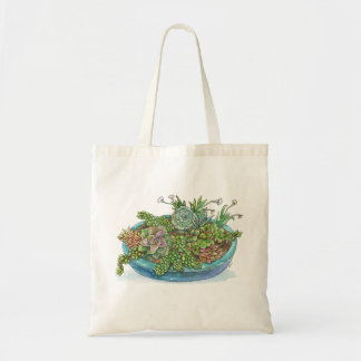Tote Bag Jardin rond Succulent