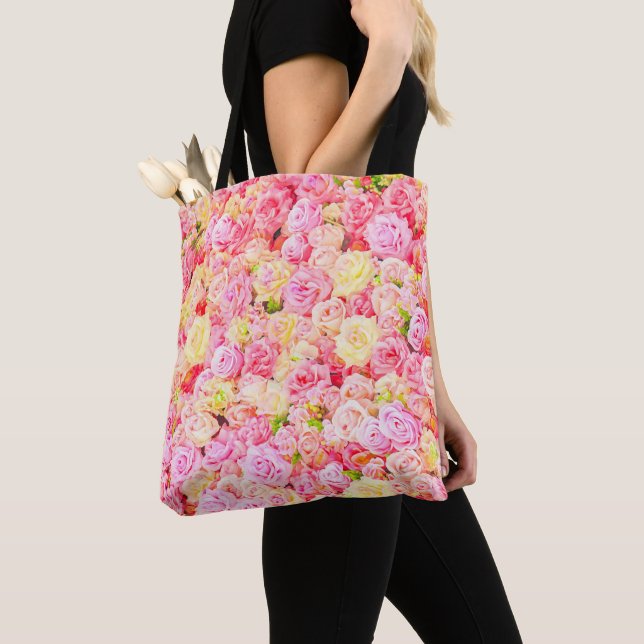 Tote Bag Jardin rose (De près)
