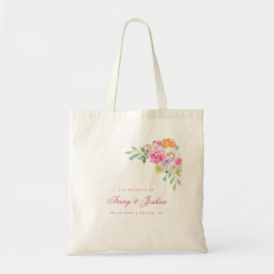 Tote Bag Jardin Tea Party Rose Été Floral Mariage Favoriser