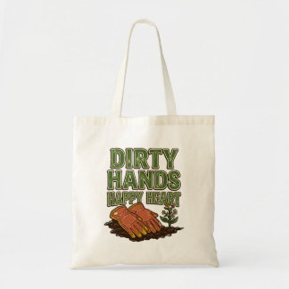 Tote Bag Jardinage "Mains sales, cœur heureux"