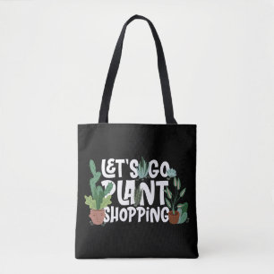Tote Bag Jardinage Poted Let's Go Plante Shopping