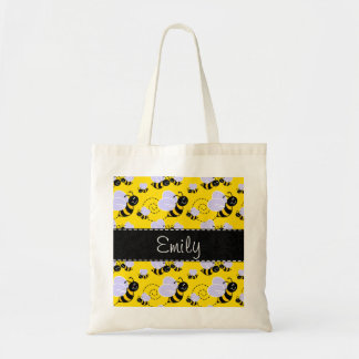 Tote Bag Jaune et noir gaffez l'abeille