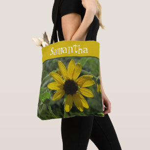 Tote Bag Jaune Floral Nature Photo Fleur sauvage brillante
