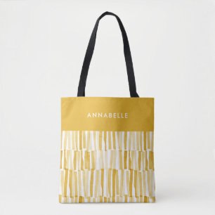 Tote Bag Jaune moderne abstrait motif cadeau personnalisé à