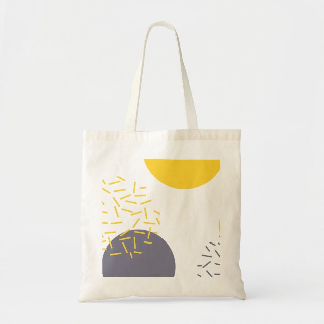 Tote Bag Jaunissez, refroidissez, art géométrique moderne (Devant)