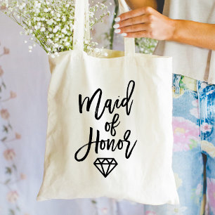 Tote Bag Javascript moderne noir femme de diamant d'honneur