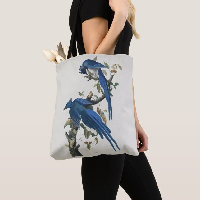 Tote Bag Jay noir à pâte molle à tarte noire Audubon Columb (De près)
