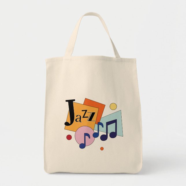 Tote Bag Jazz coloré Design Art Moderne (Devant)