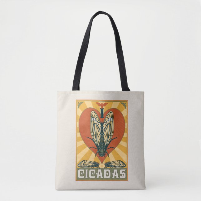 Tote Bag Je Coeur Cicadas (Devant)
