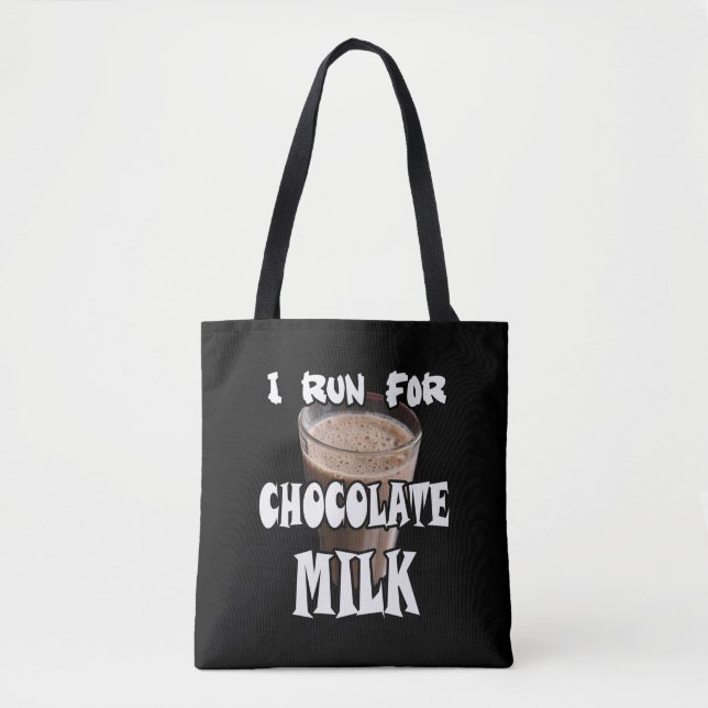 Tote Bag Je cours pour le lait chocolaté Running (Devant)