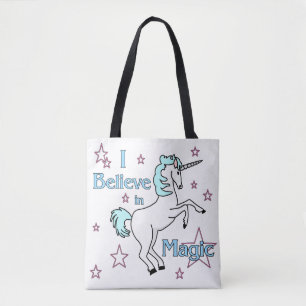 Tote Bag Je crois en la licorne magique