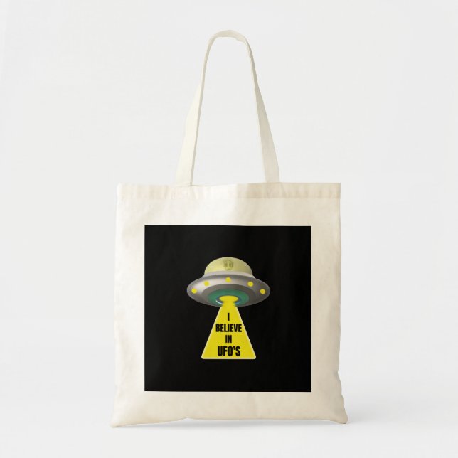 Tote Bag Je Crois En L'Espace Alien D'UFO (Devant)