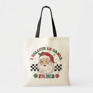 Tote Bag Je Crois En Père Noël Paws Retro Amoureux des chie