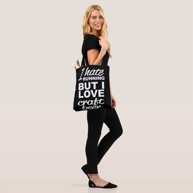 Tote Bag Je Déteste Courir Mais J'Aime La Bière Artisanale (Créateur téléchargé)
