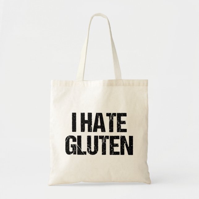 Tote Bag Je déteste le gluten (Devant)