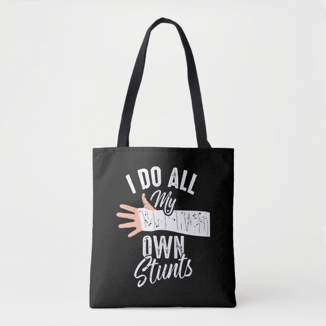 Tote Bag Je Fais Toutes Mes Propres Têtes Bone Stuntman Écl (Devant)