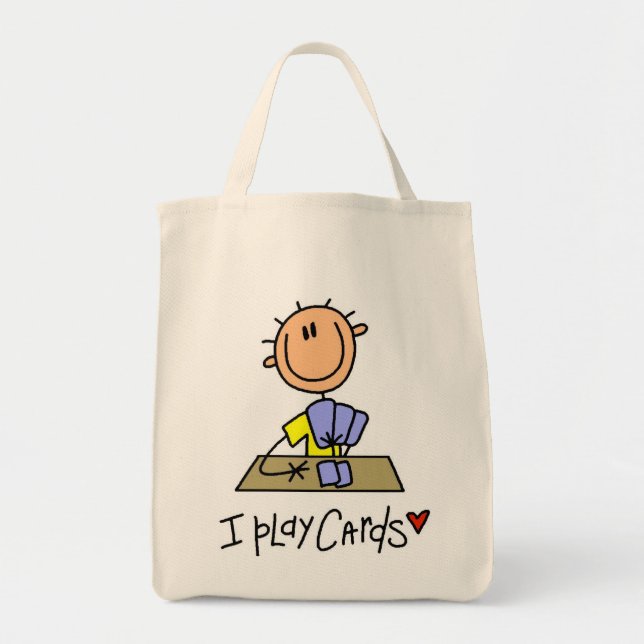 Tote Bag Je joue des T-shirts et des cadeaux de cartes (Devant)