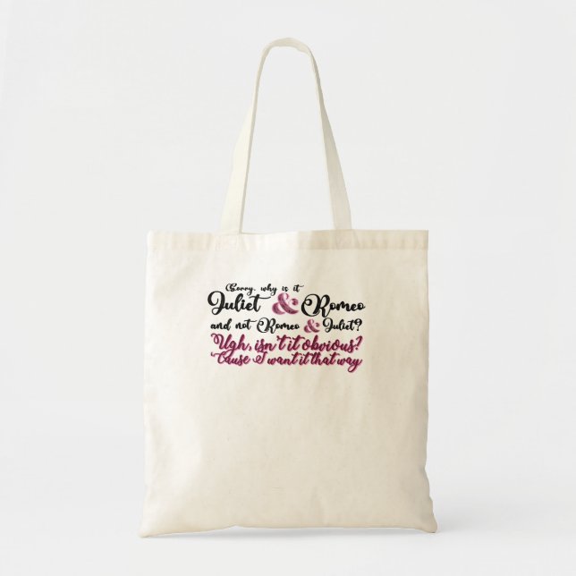 Tote Bag Je le veux comme ça - & Juliet musical (Devant)