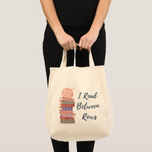 Tote Bag Je lis entre les rangs Amateur de livres de croche