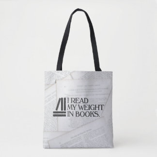 Tote Bag Je lis mon poids dans les livres