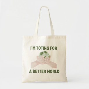 Tote Bag Je mange pour un monde meilleur