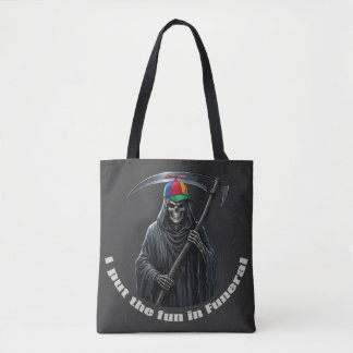 Tote Bag Je mets l'amusement dans l'enterrement