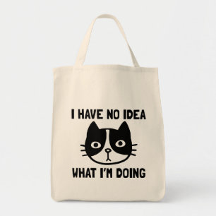 Tote Bag Je n'ai aucune idée de ce que je fais Chat