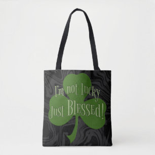 Tote Bag Je n'ai pas de chance, juste bienheureux design Sh
