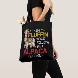 Tote Bag Je n'ai pas fouillé ton Coussin, mais Alpaca a plu