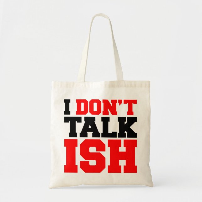 Tote Bag Je ne parle pas ISH (Devant)