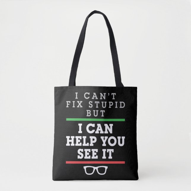 Tote Bag Je ne parviens pas à résoudre des bêtises, mais je (Devant)